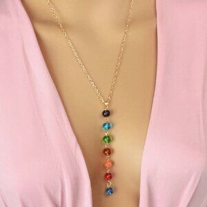 Colorful Ball Decor Y Shape NecklaceFor Women